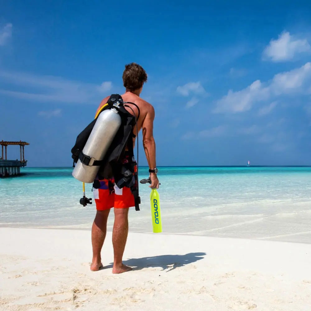 Mini Scuba Tank 0.5L Portable Diving Oxygen Cylinder for Spearfishing (5–10 Min)