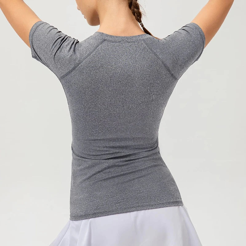 Women’s Short Sleeve Compression Workout T-Shirt