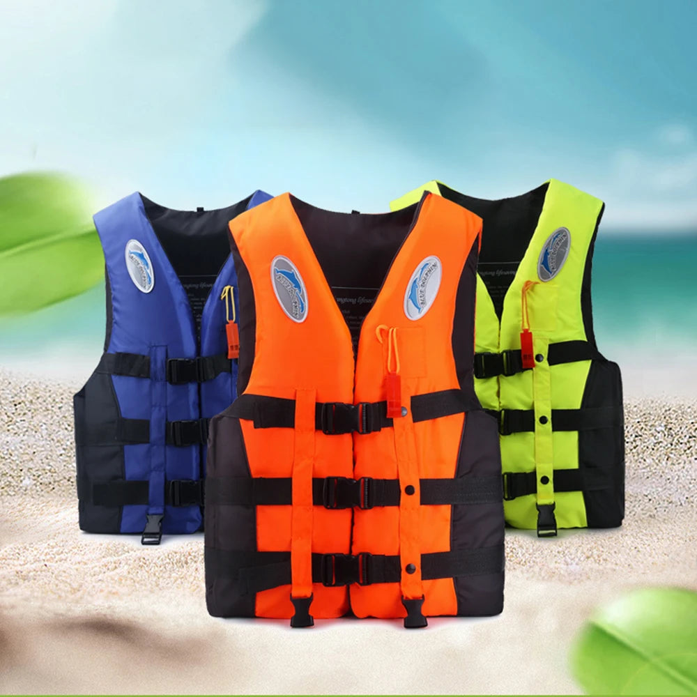 Adjustable Adult & Kids Life Jacket with Whistle