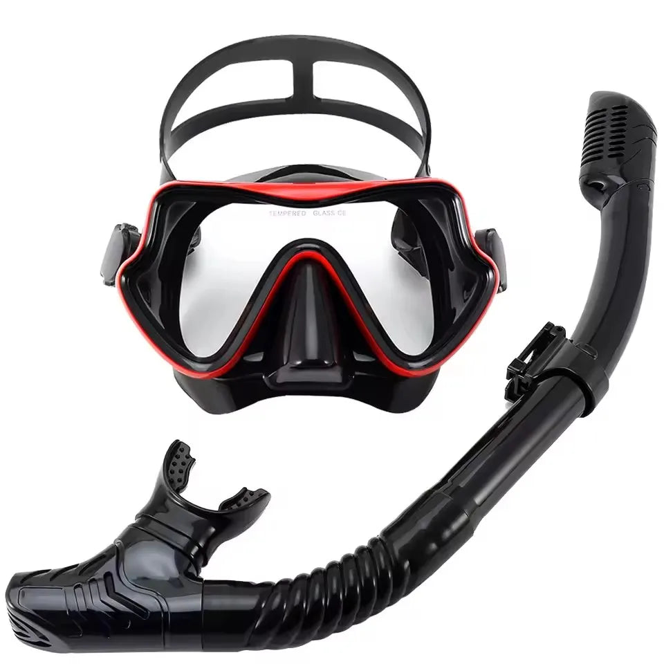 Adult Diving Mask & Snorkel Set – Tempered Glass