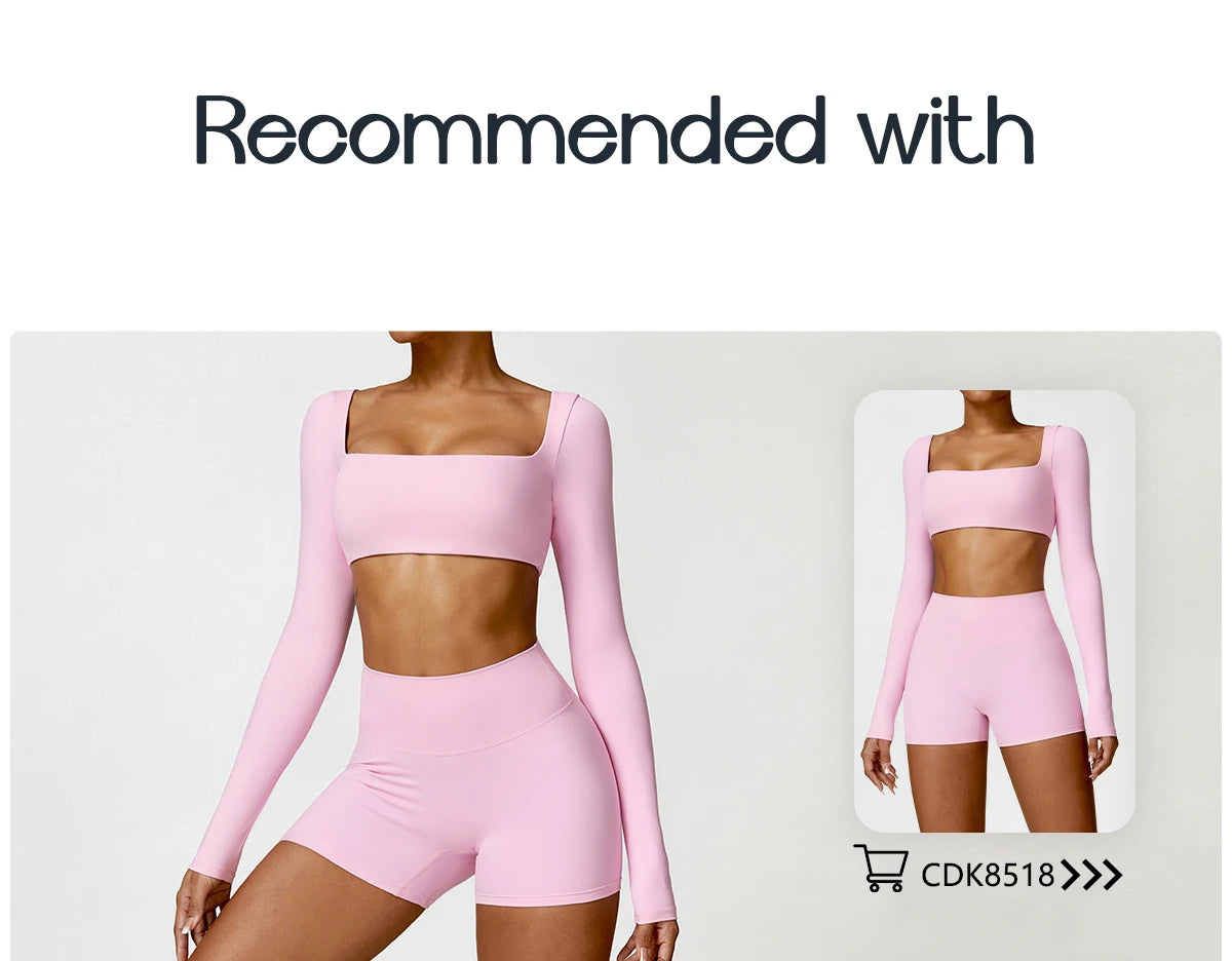 Women’s Quick-Dry Square Neck Gym Crop Top