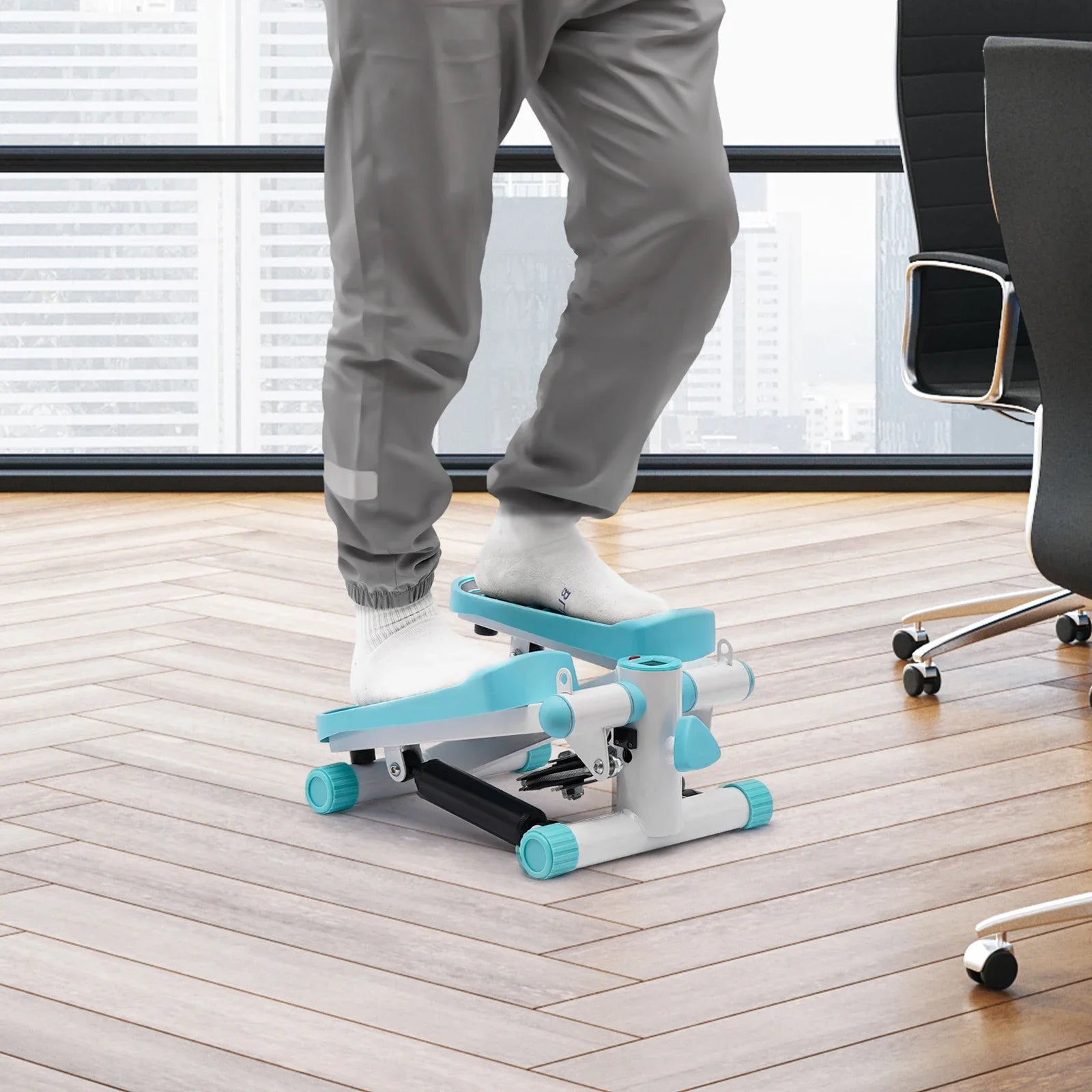 Portable Mini Stepper with Resistance Bands