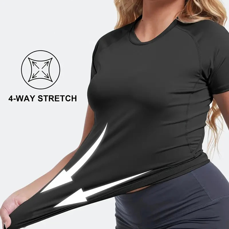Women’s Short Sleeve Compression Workout T-Shirt