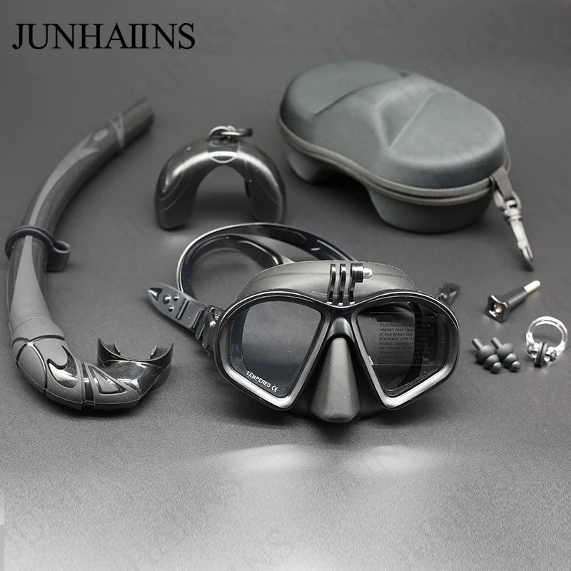 Low-Volume Freedive Mask with GoPro Mount – Black