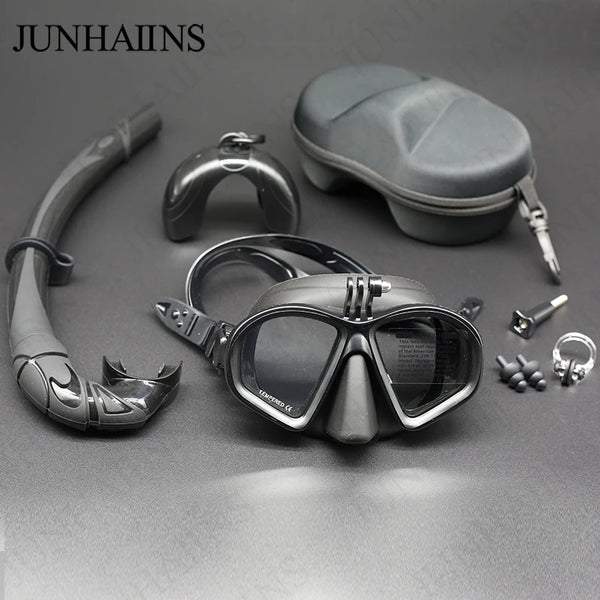 Low-Volume Freedive Mask with GoPro Mount – Black