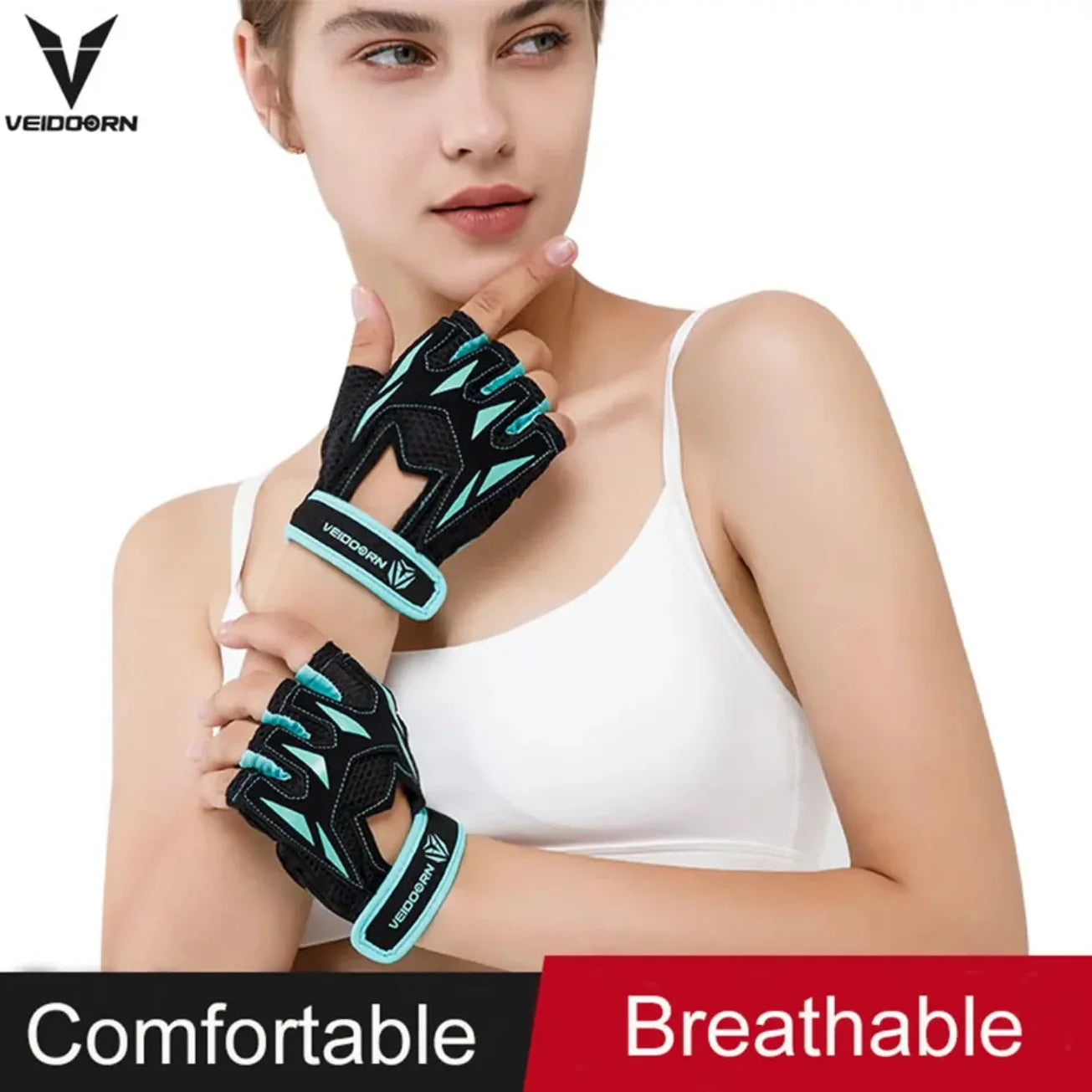 2025 Half-Finger Gym Gloves – Anti-Slip