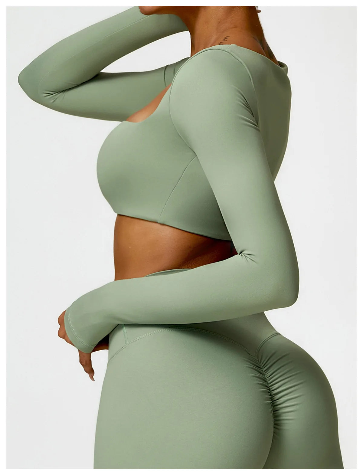 Women’s Quick-Dry Square Neck Gym Crop Top