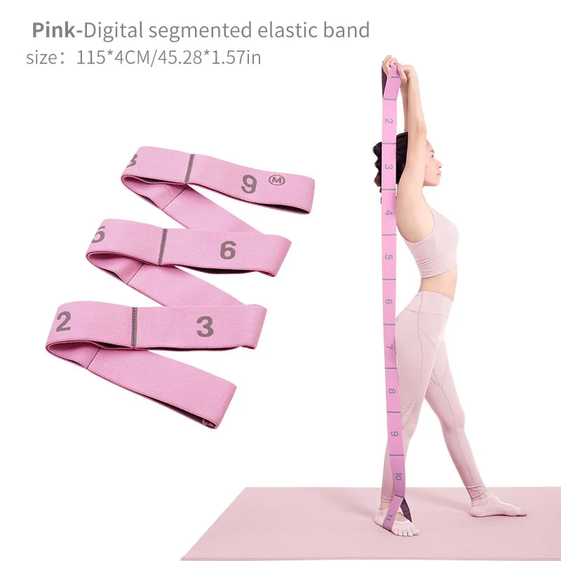 Elastic Yoga & Stretching Strap with Loops
