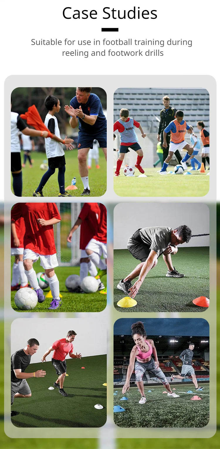 10Pcs Soccer Training Cones Set with Stand