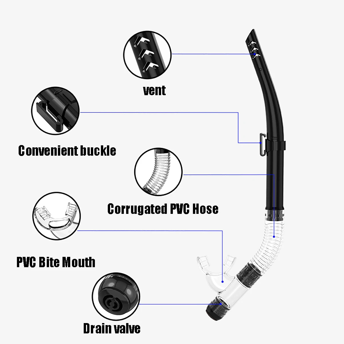 Adult Diving Mask & Snorkel Set – Tempered Glass