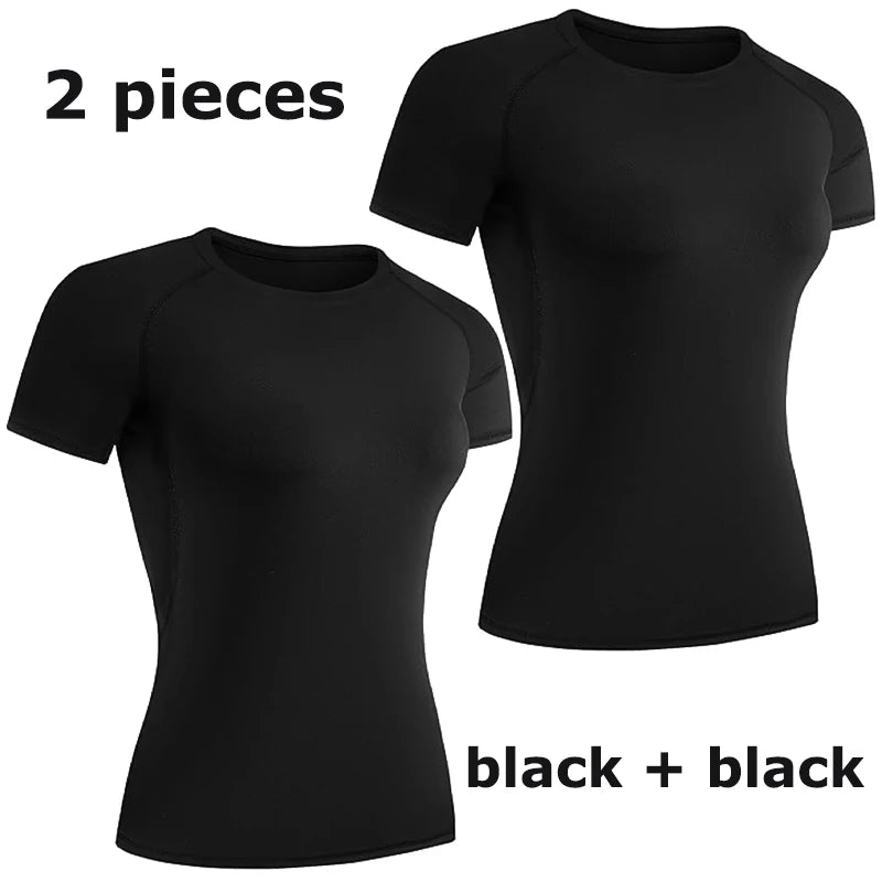 Women’s Short Sleeve Compression Workout T-Shirt
