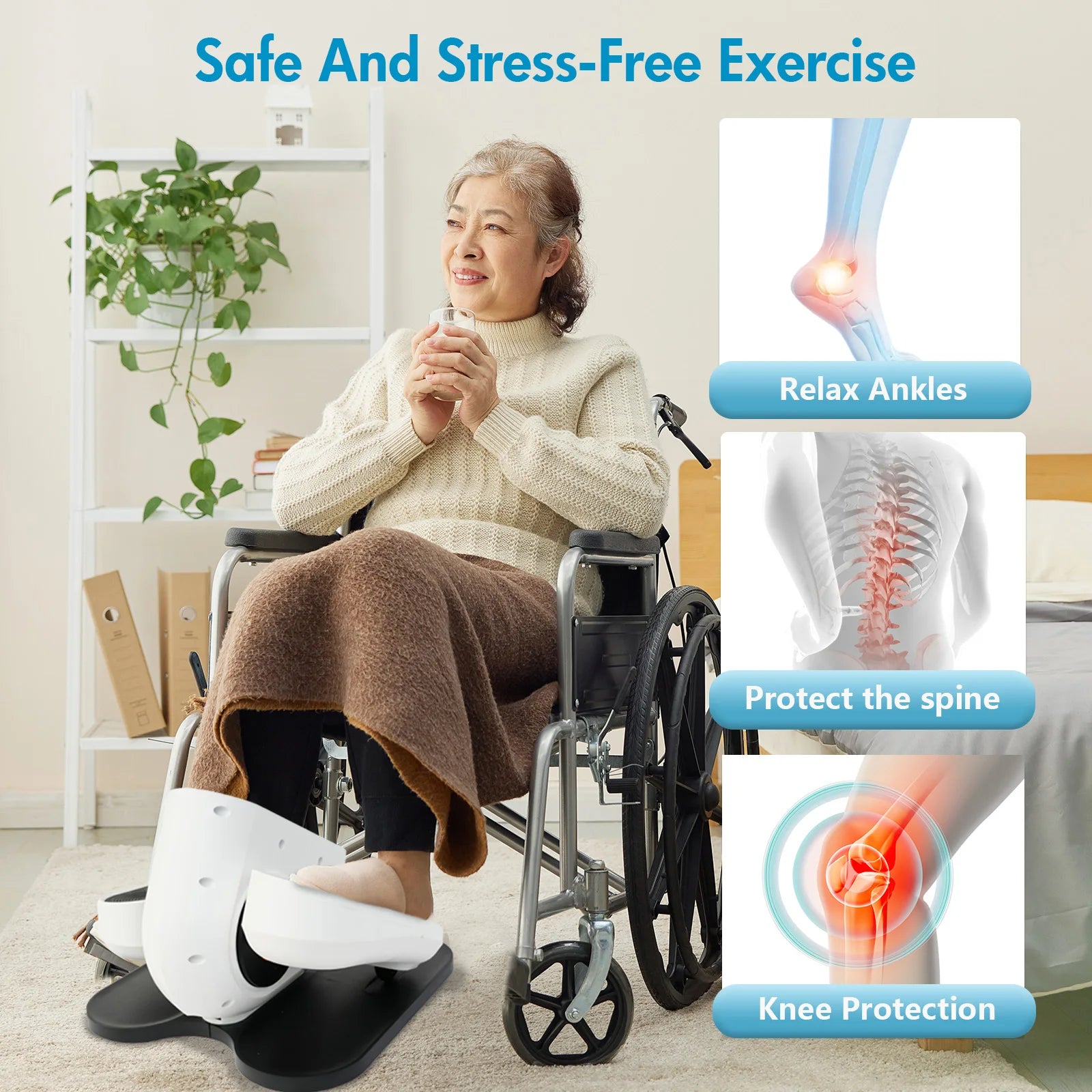 Portable Under-Desk Elliptical Pedal Exerciser