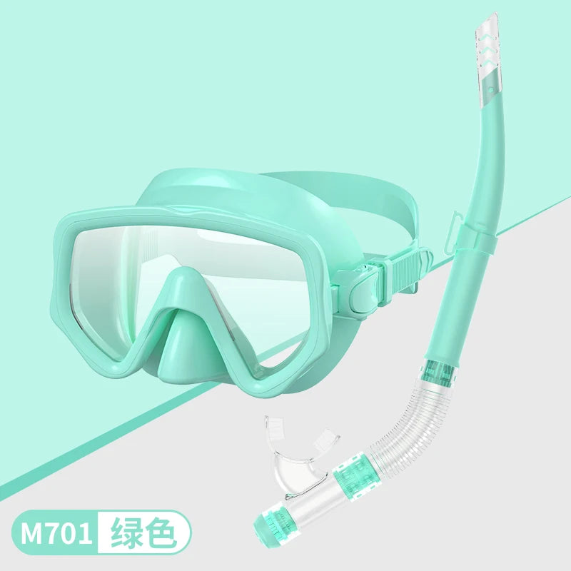 Adult Diving Mask & Snorkel Set – Tempered Glass