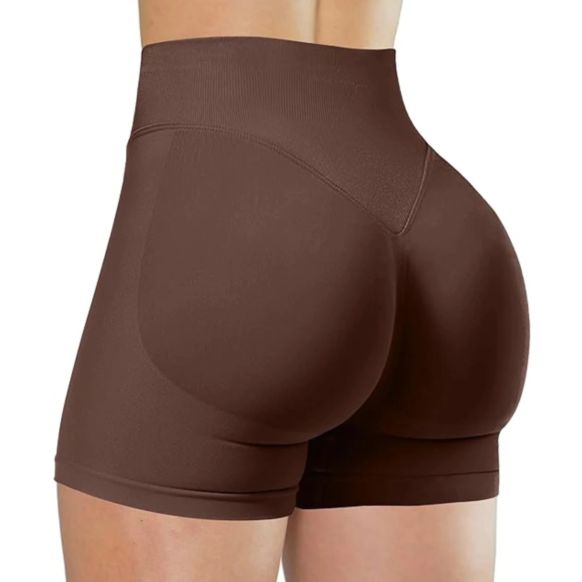 Women’s High-Waisted Yoga Shorts – Solid Color