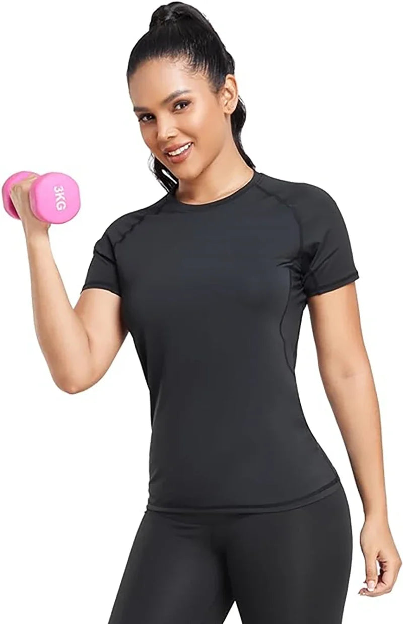 Women’s Short Sleeve Compression Workout T-Shirt