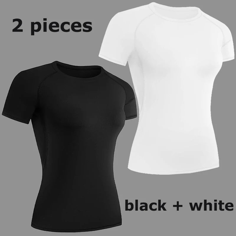 Women’s Short Sleeve Compression Workout T-Shirt