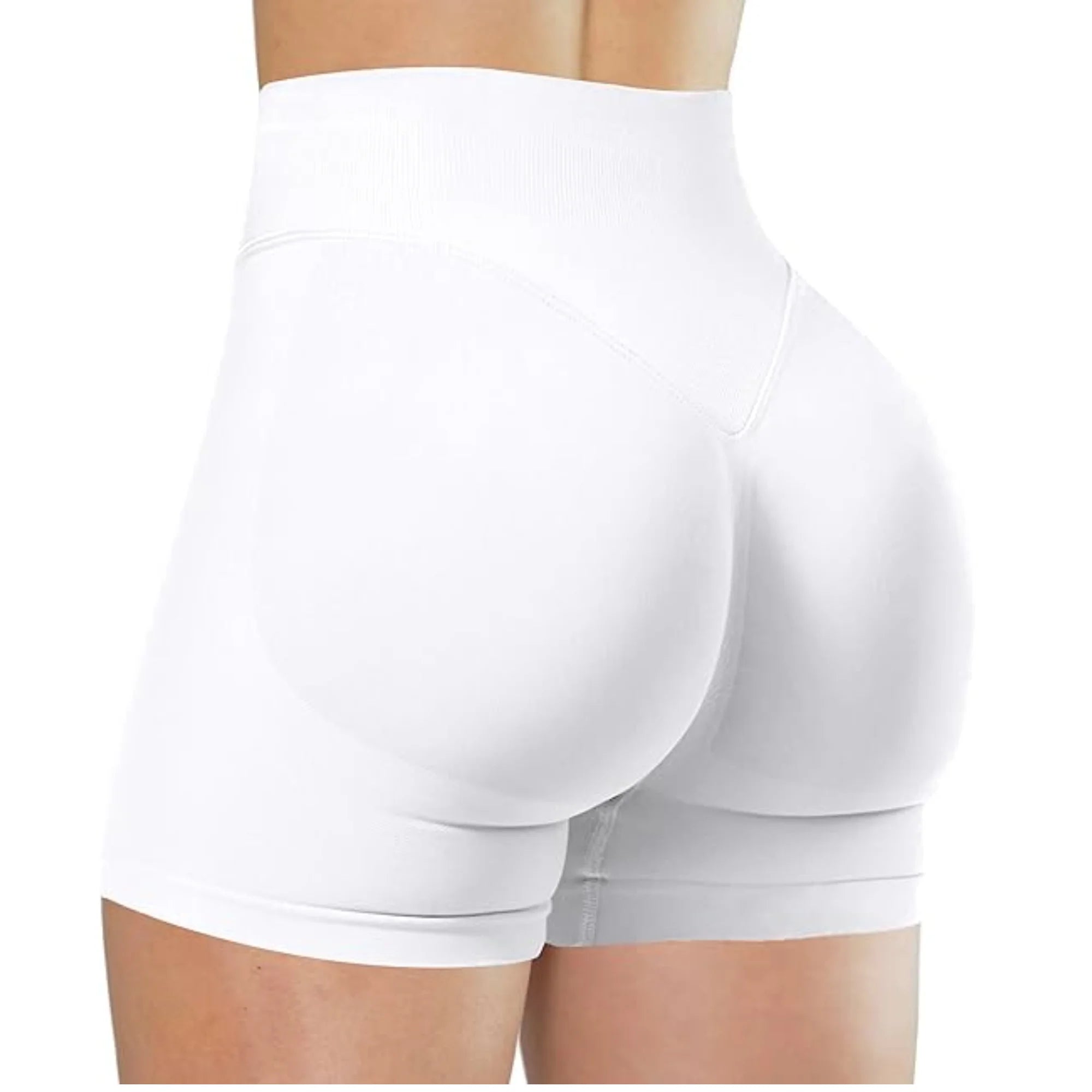 Women’s High-Waisted Yoga Shorts – Solid Color