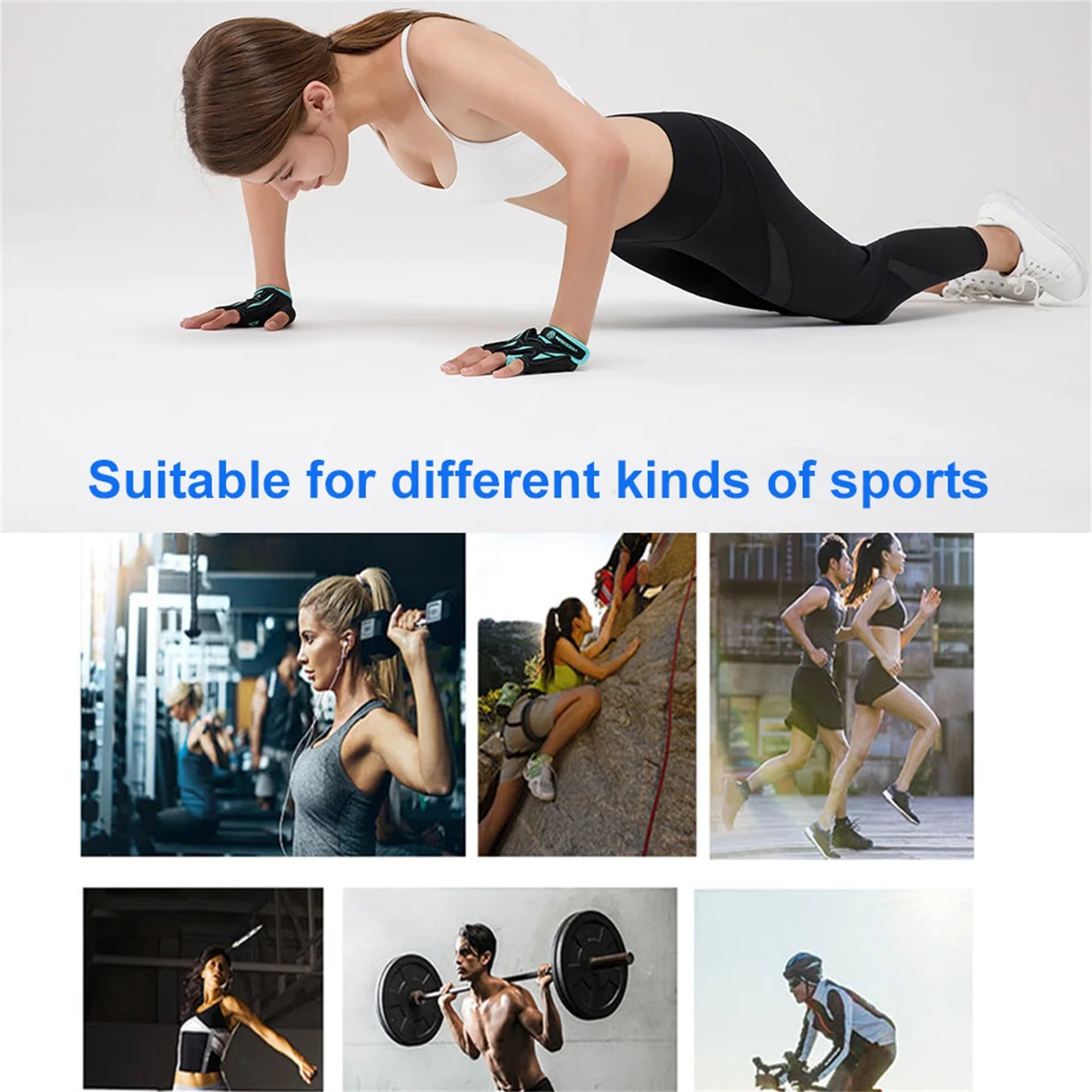 2025 Half-Finger Gym Gloves – Anti-Slip