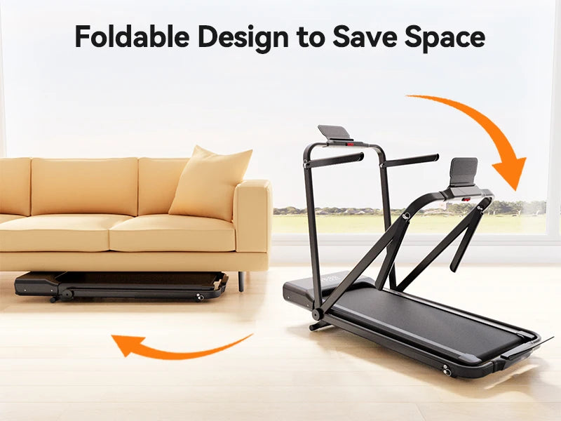 3.0HP Foldable Home Treadmill – 300lbs Capacity