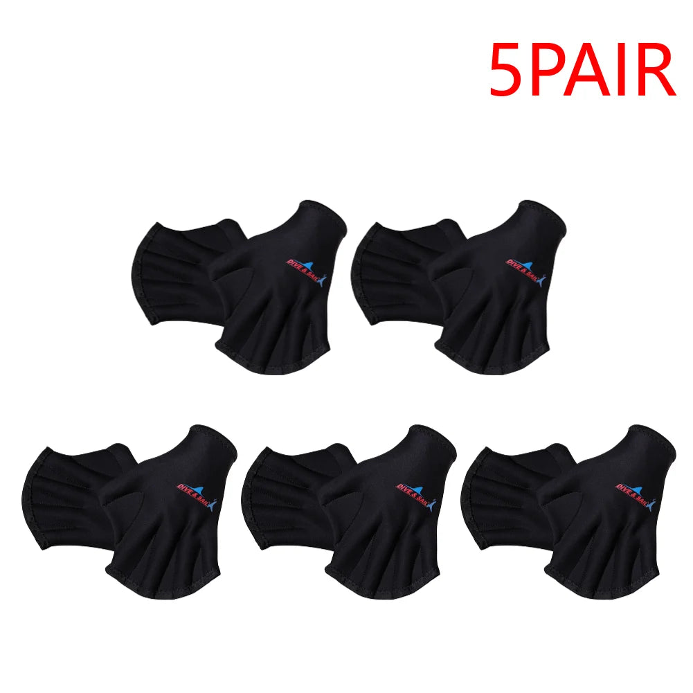 Webbed Diving & Swimming Gloves – 1–5 Pairs