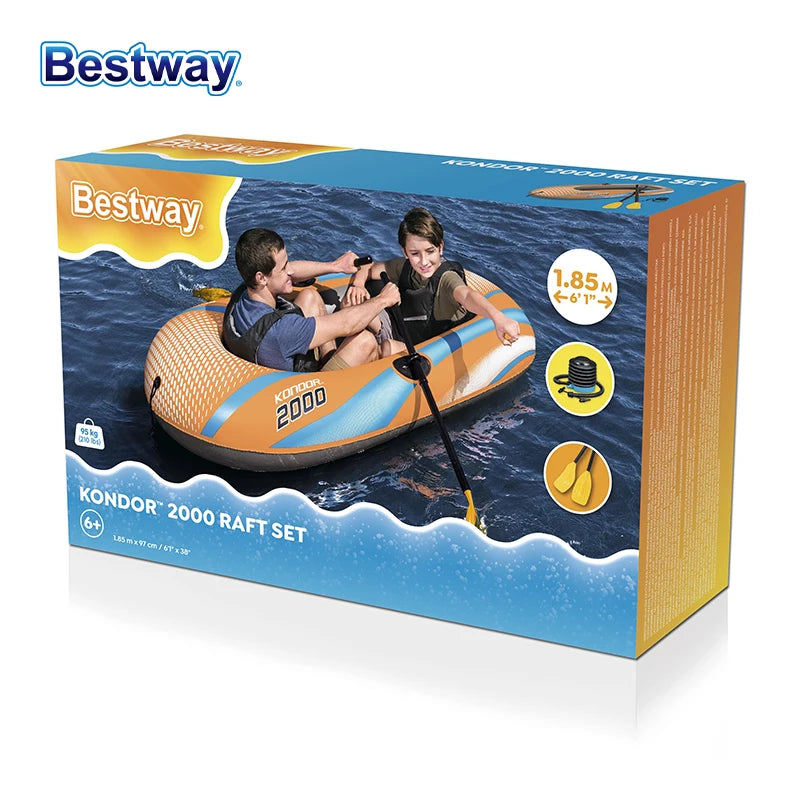 Bestway Heavy-Duty Inflatable Kayak – 1–3 Person
