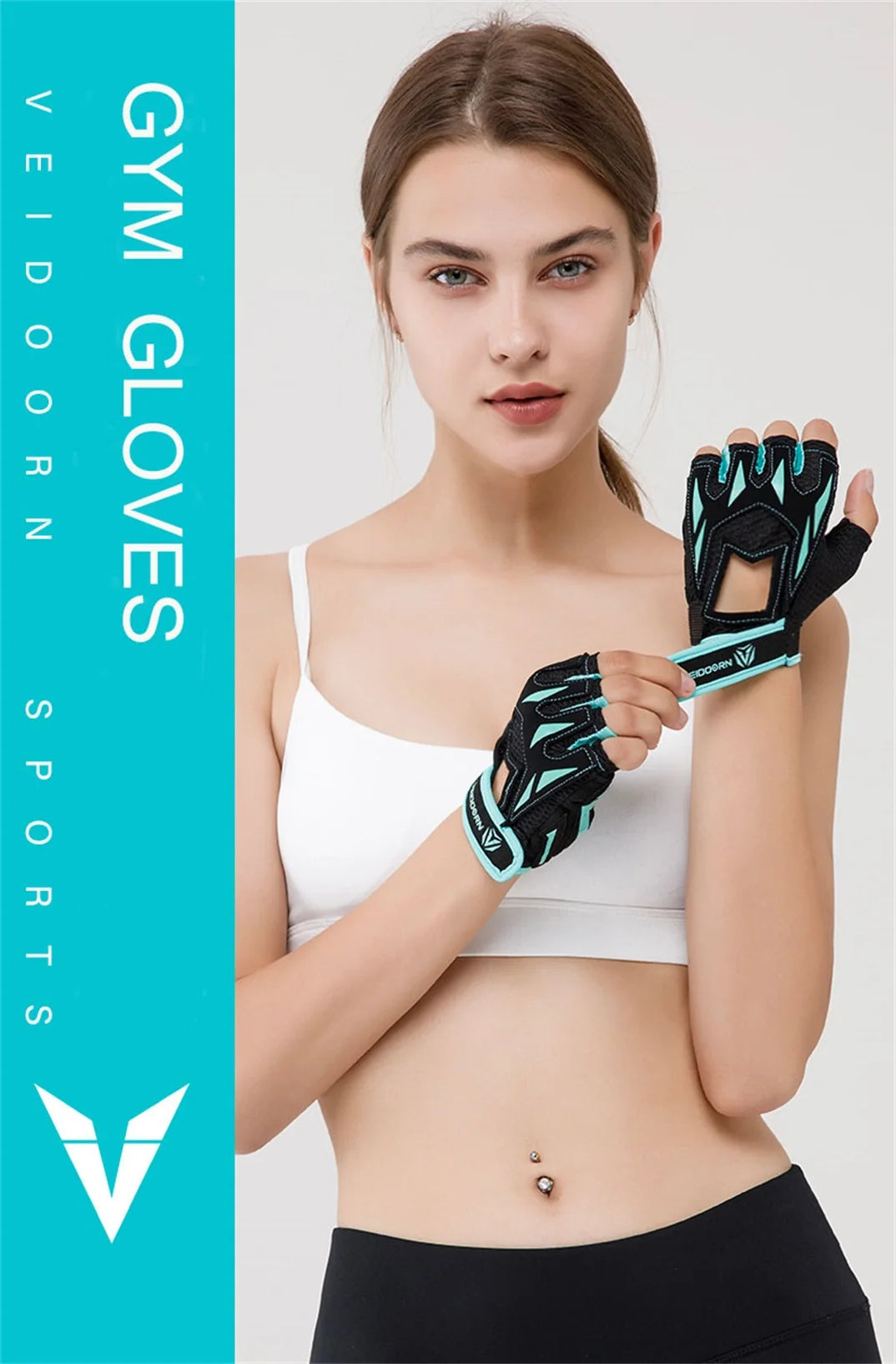 2025 Half-Finger Gym Gloves – Anti-Slip