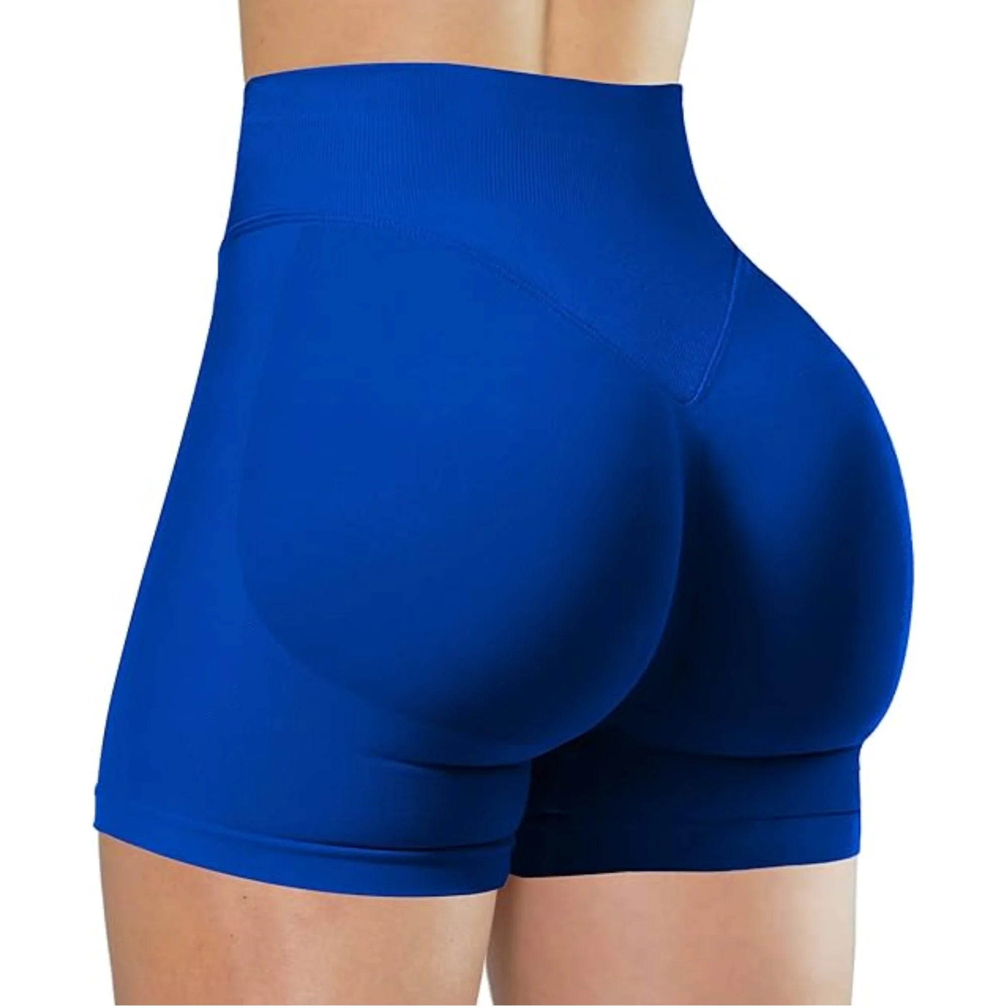 Women’s High-Waisted Yoga Shorts – Solid Color