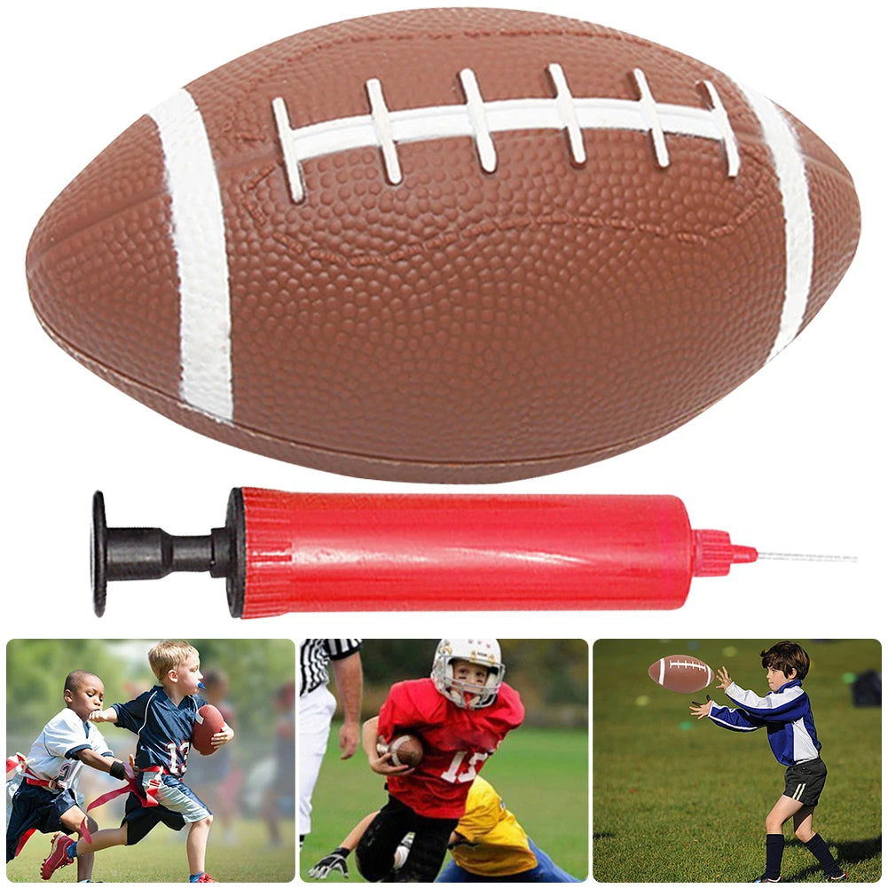 Youth Rugby Ball with Inflator – Anti-Slip