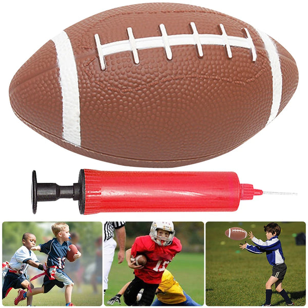 Youth Rugby Ball with Inflator – Anti-Slip