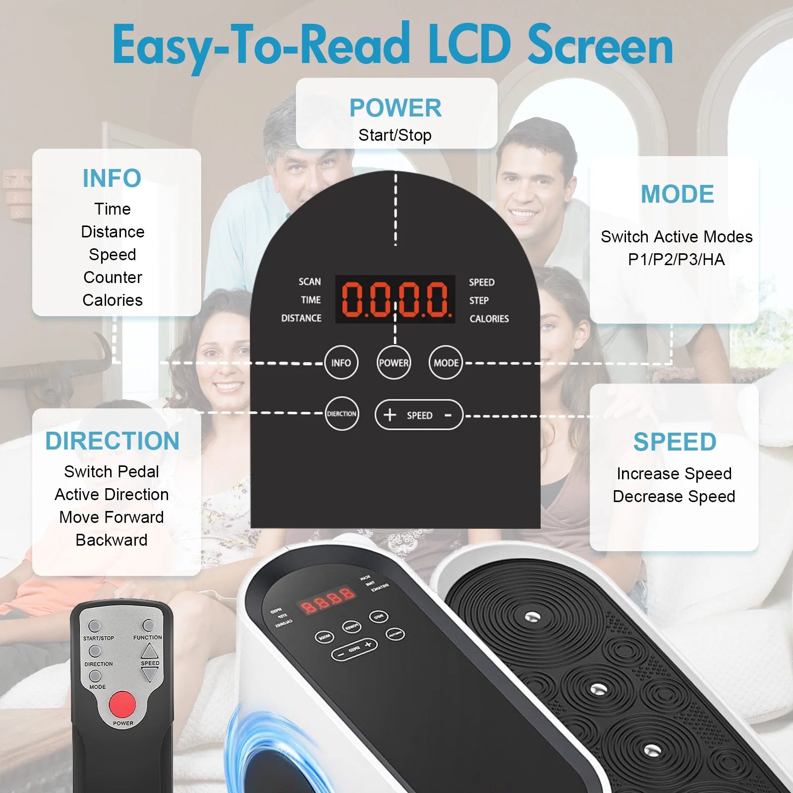 Portable Under-Desk Elliptical Pedal Exerciser