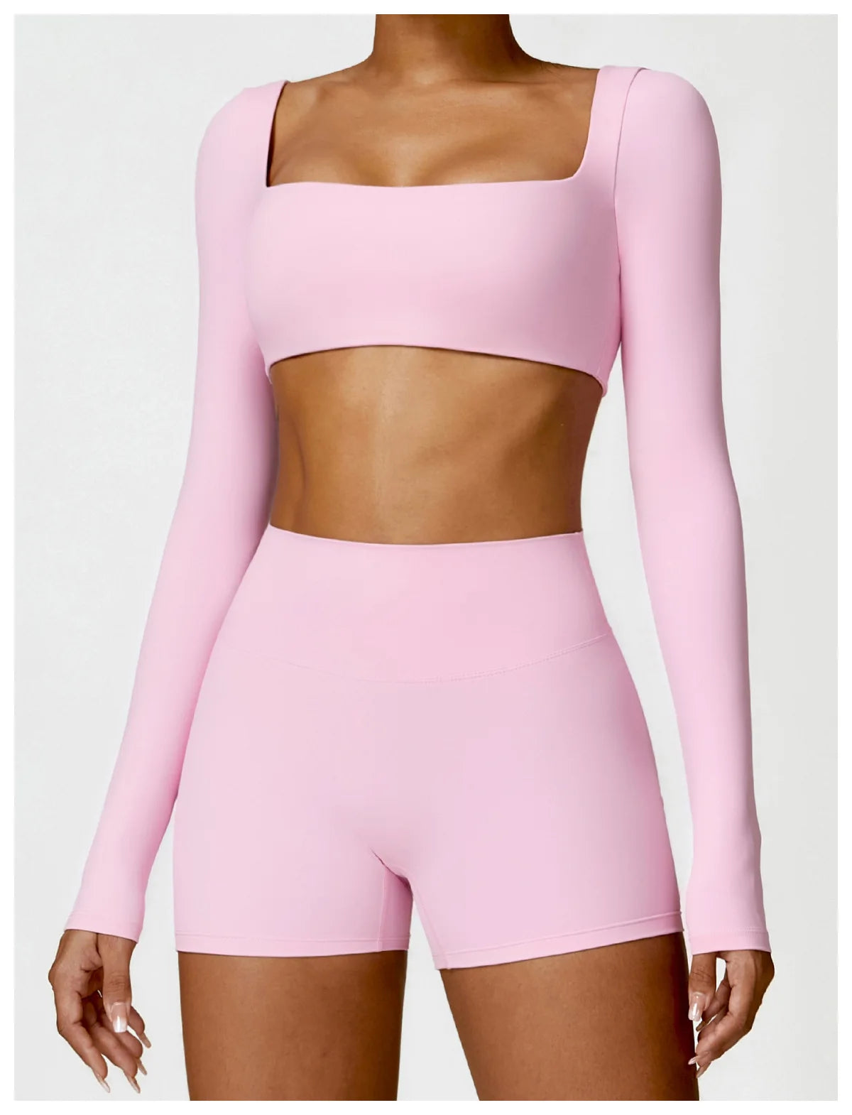 Women’s Quick-Dry Square Neck Gym Crop Top