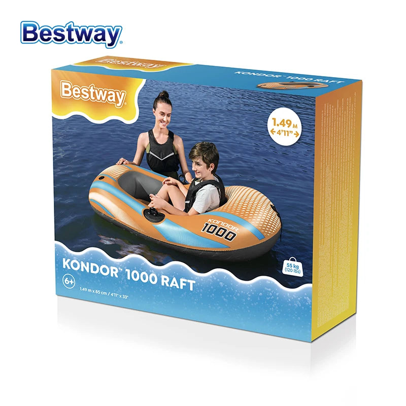 Bestway Heavy-Duty Inflatable Kayak – 1–3 Person