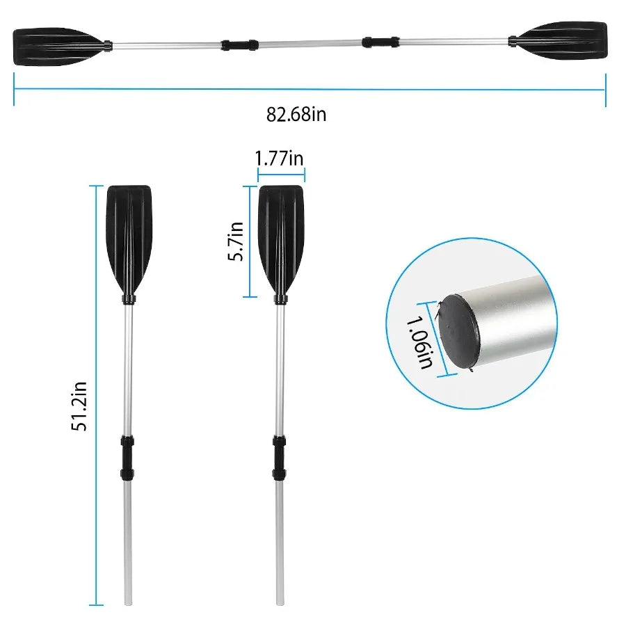 Aluminum Alloy Detachable Kayak Paddles – 2pcs