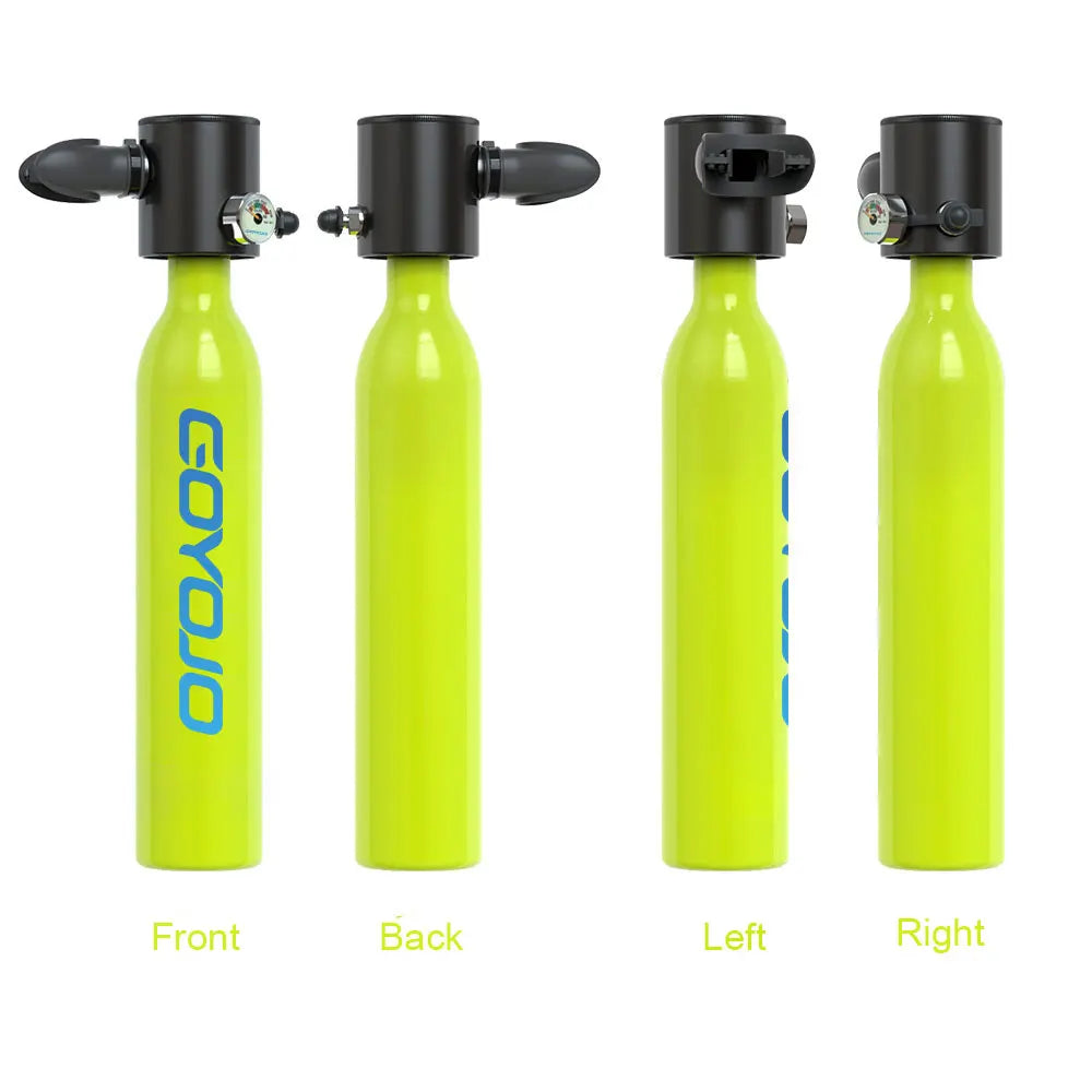 Mini Scuba Tank 0.5L Portable Diving Oxygen Cylinder for Spearfishing (5–10 Min)