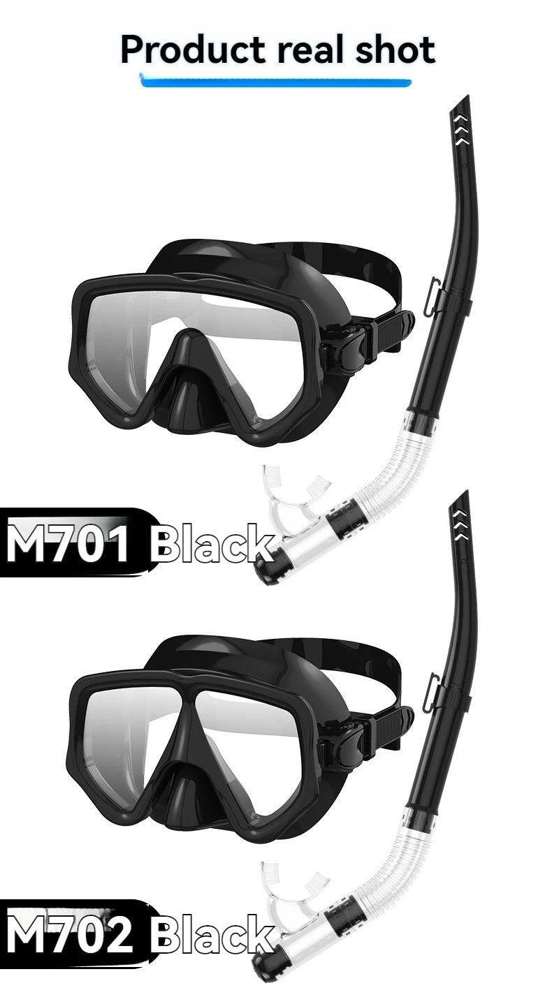 Adult Diving Mask & Snorkel Set – Tempered Glass