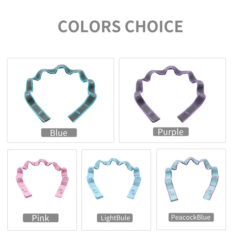 Elastic Yoga & Stretching Strap with Loops