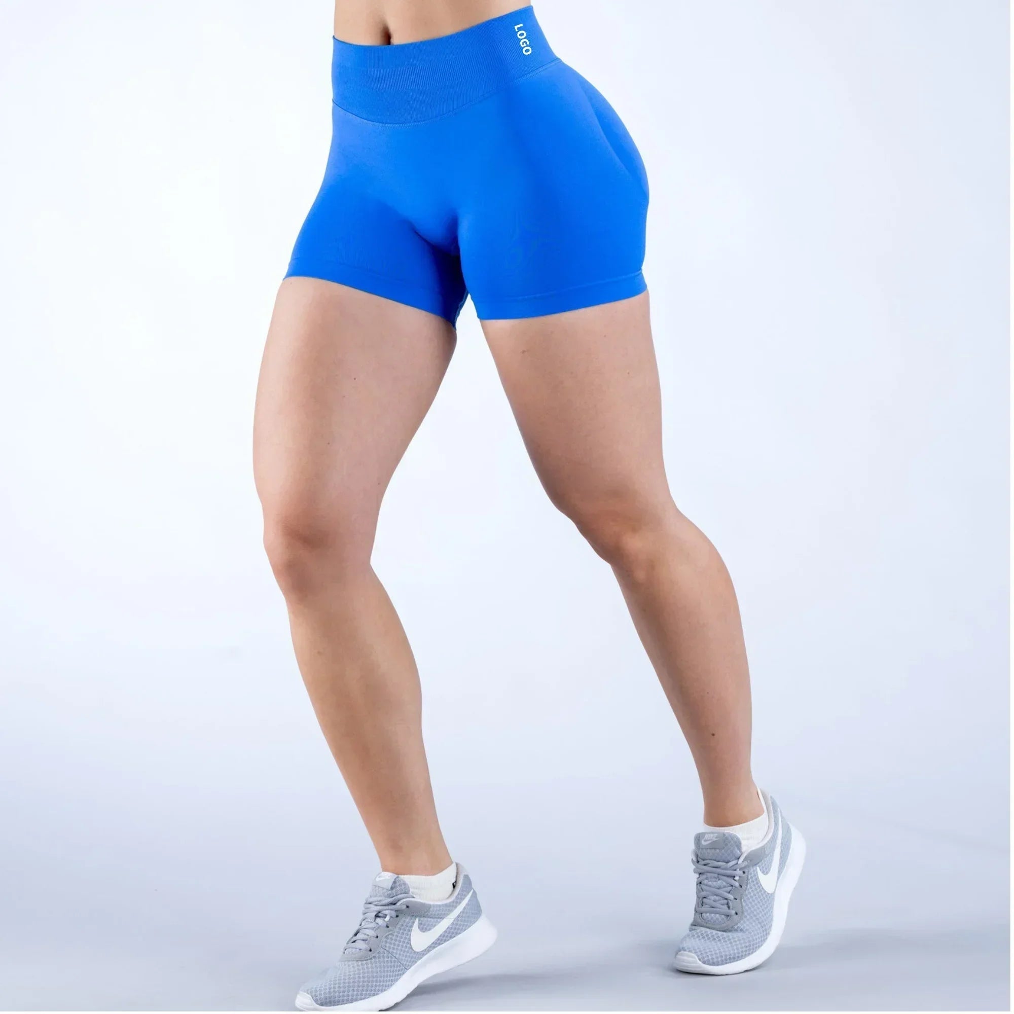 Women’s High-Waisted Yoga Shorts – Solid Color
