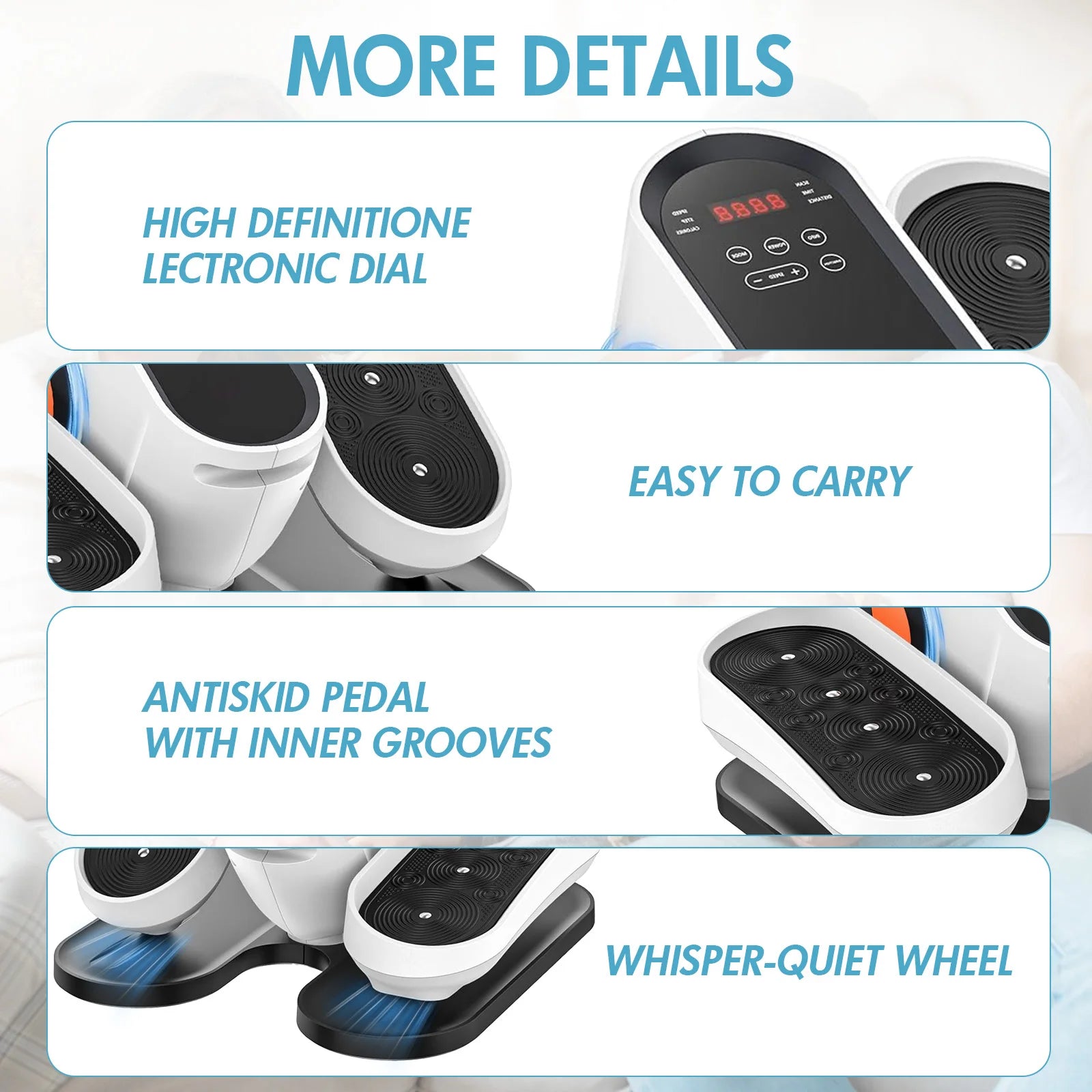 Portable Under-Desk Elliptical Pedal Exerciser