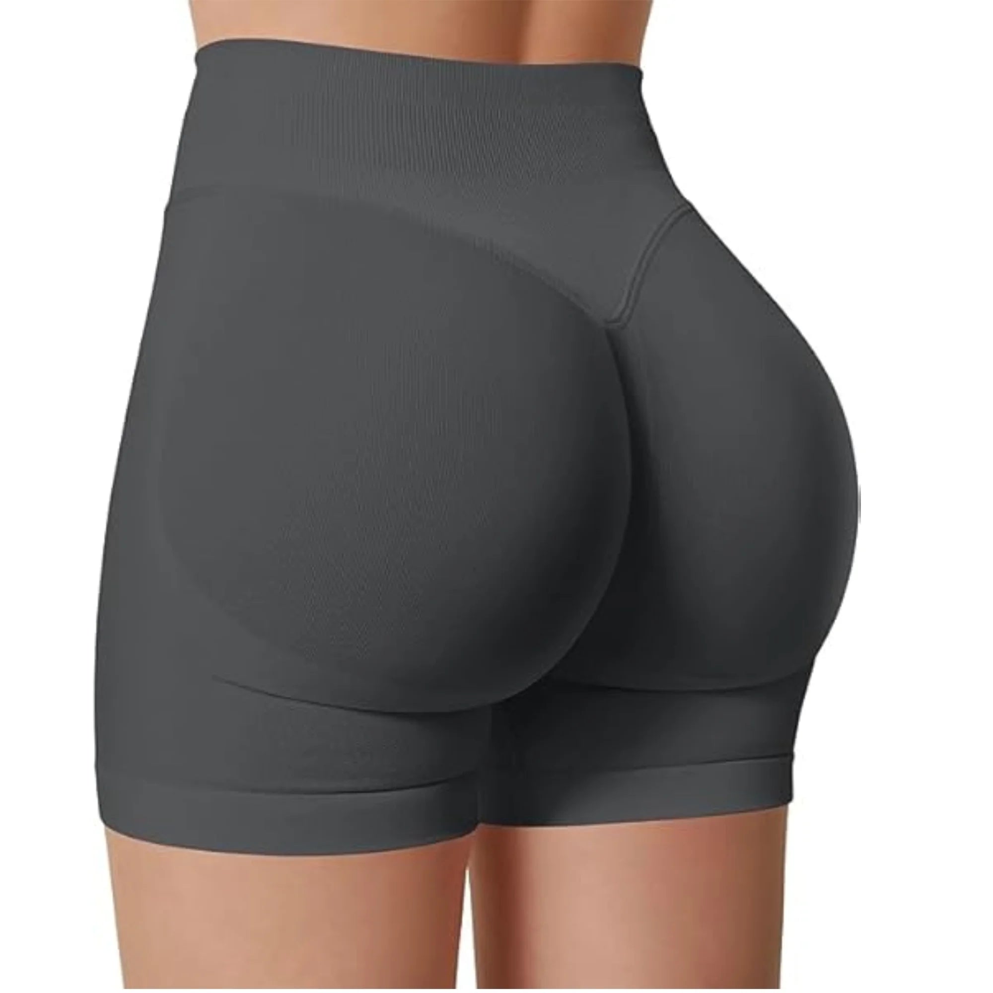 Women’s High-Waisted Yoga Shorts – Solid Color