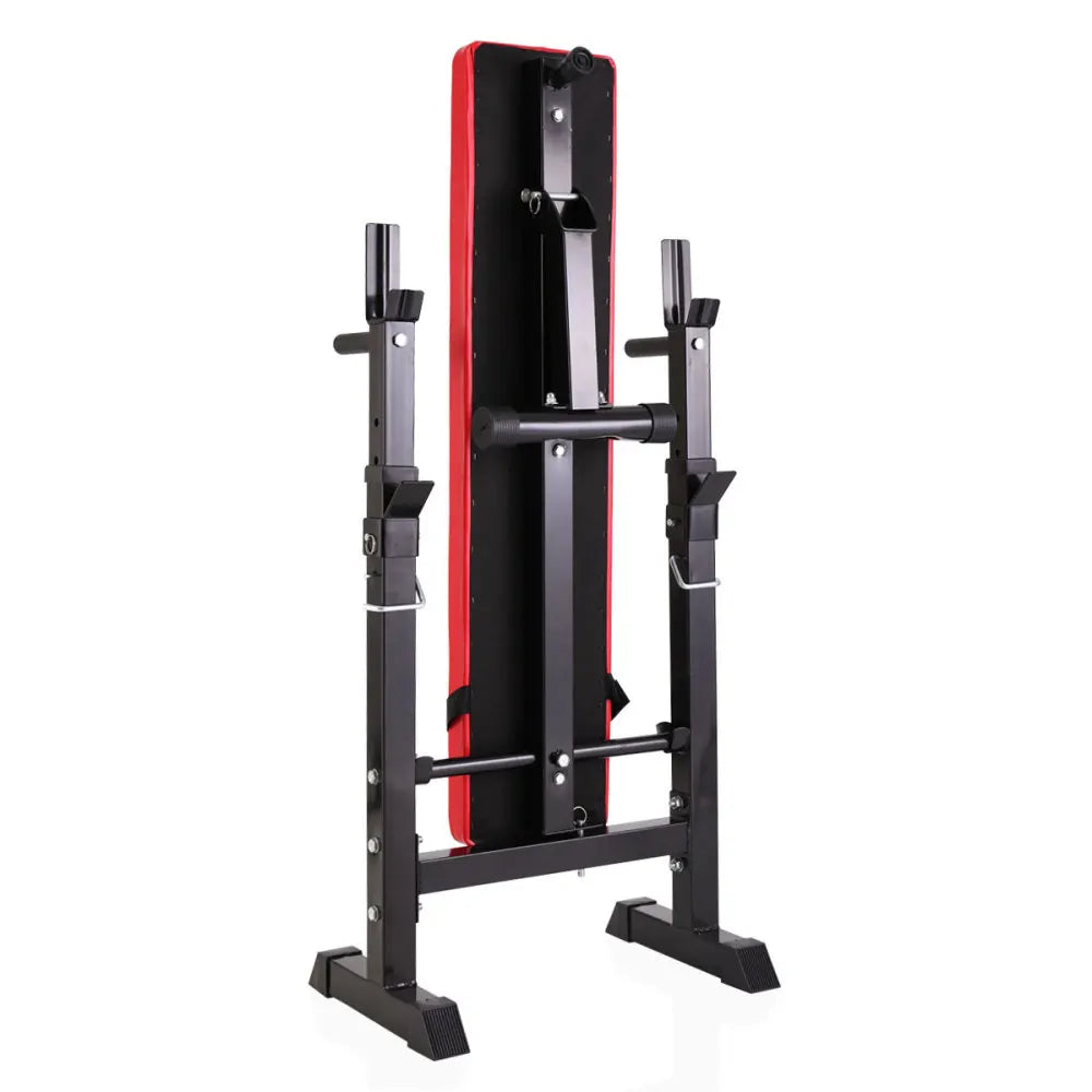 Adjustable Folding Workout Bench with Squat Rack