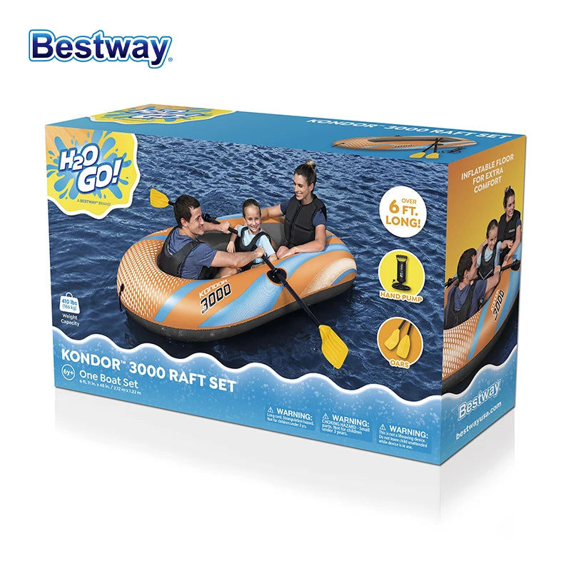 Bestway Heavy-Duty Inflatable Kayak – 1–3 Person