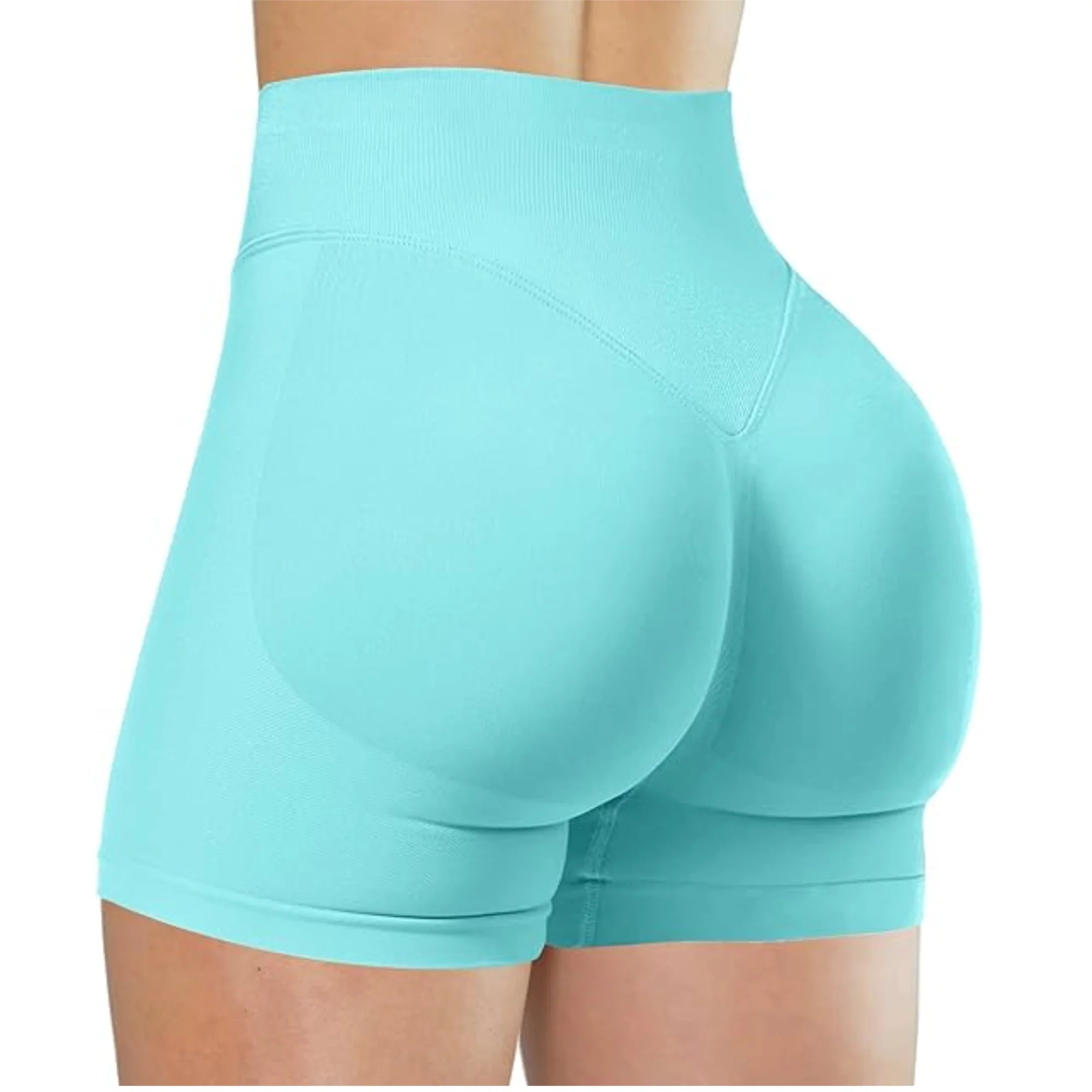 Women’s High-Waisted Yoga Shorts – Solid Color