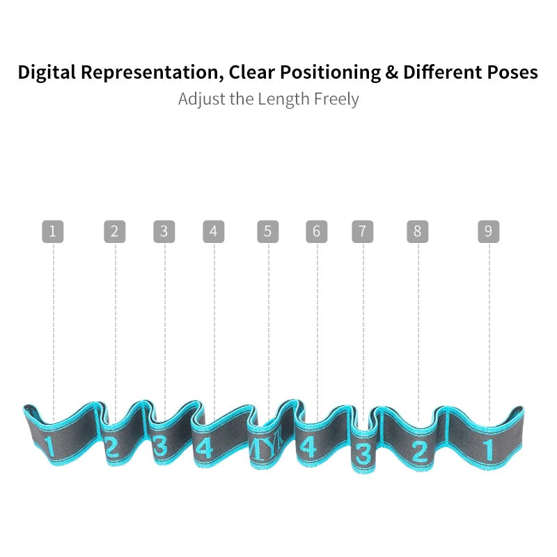 Elastic Yoga & Stretching Strap with Loops