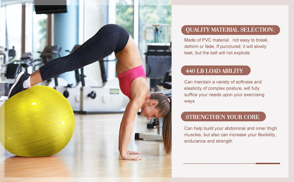 6-Pcs PVC Yoga & Exercise Ball Set