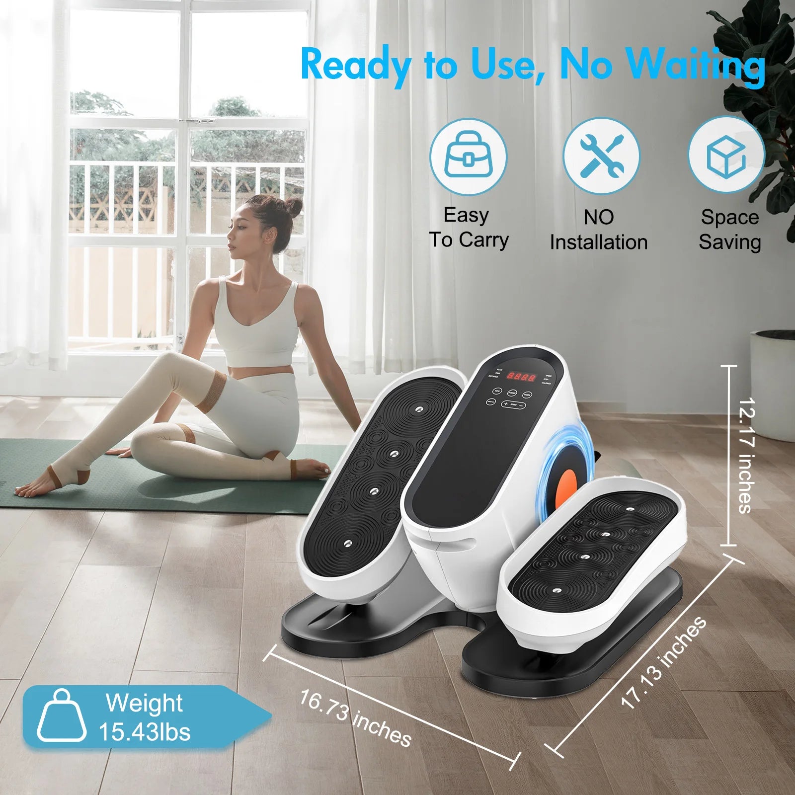 Portable Under-Desk Elliptical Pedal Exerciser