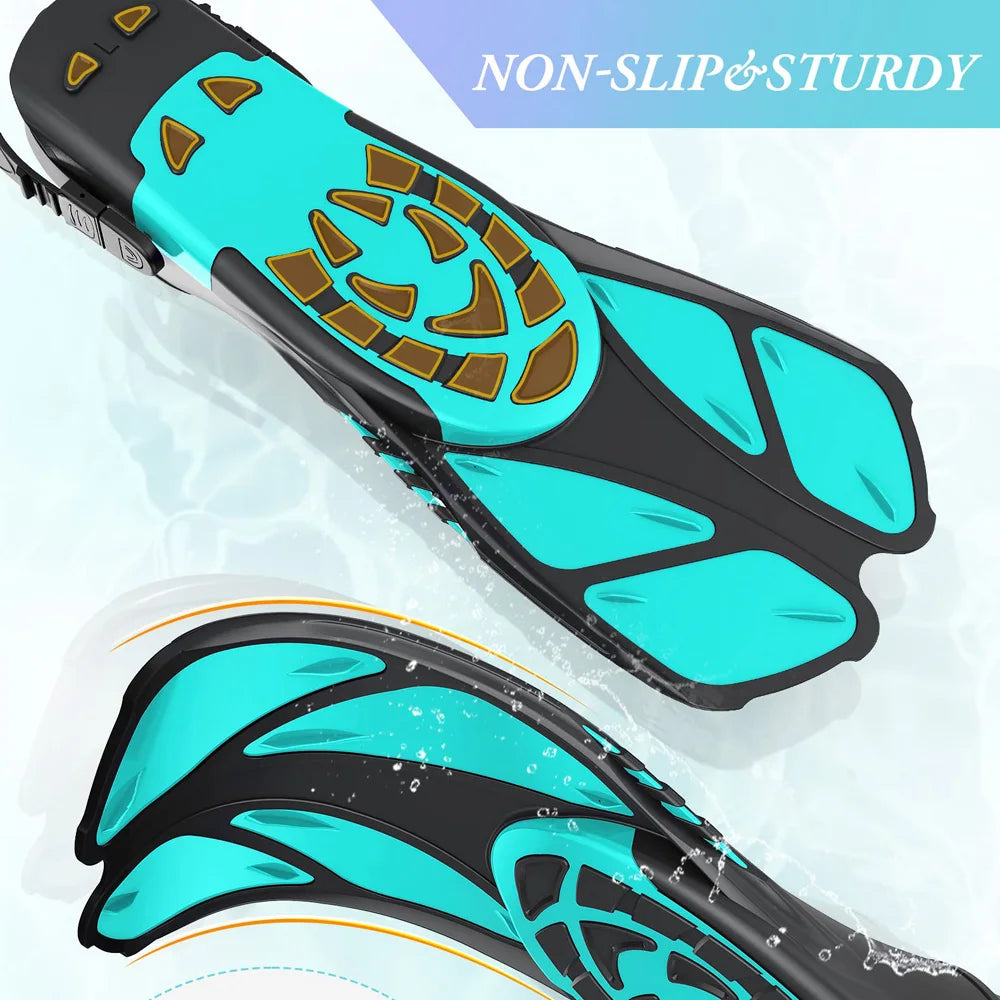 Adjustable Snorkel Fins & Swimming Flippers