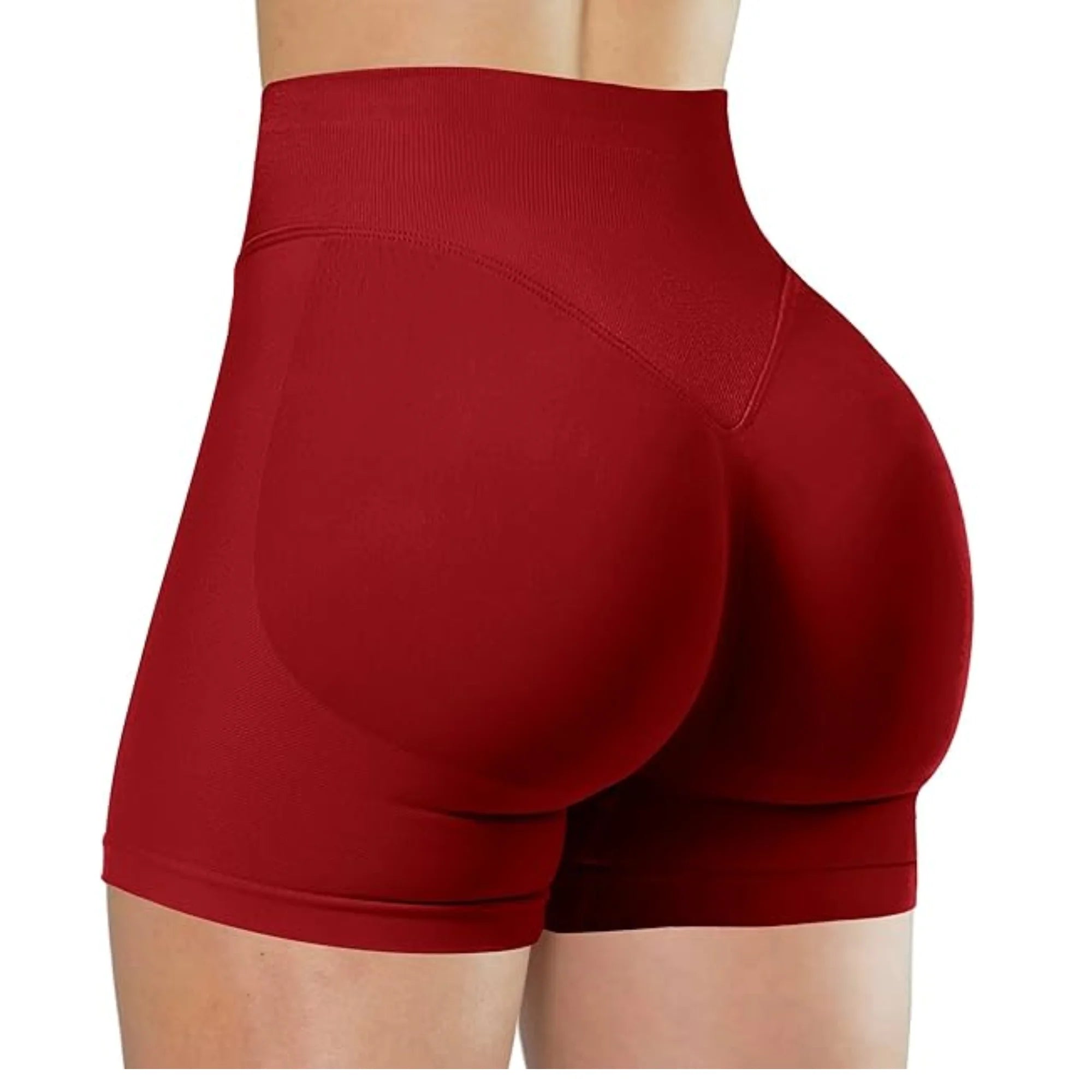 Women’s High-Waisted Yoga Shorts – Solid Color
