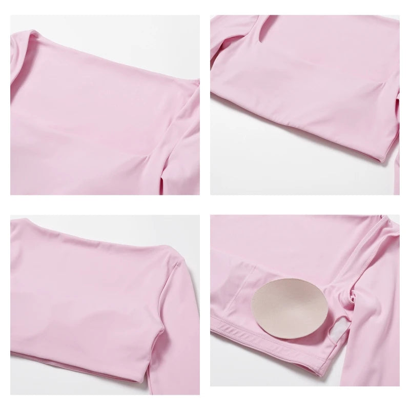 Women’s Quick-Dry Square Neck Gym Crop Top