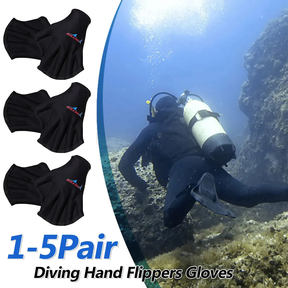 Webbed Diving & Swimming Gloves – 1–5 Pairs