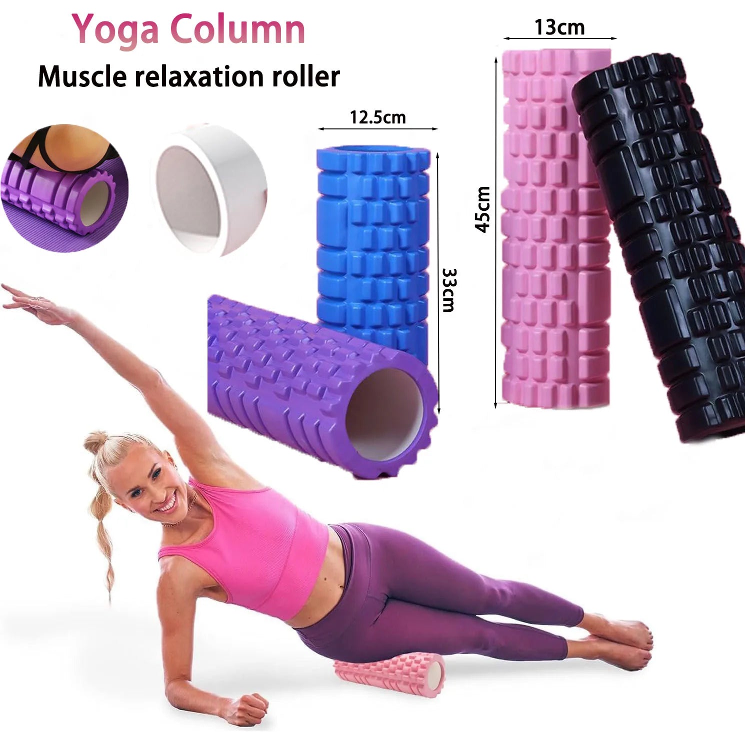 Foam Yoga & Massage Roller – 33/45cm
